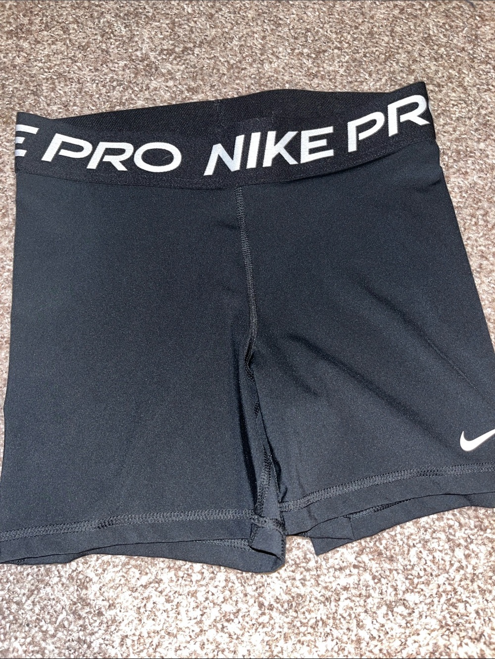 Nike Black Women's Bike Shorts with Branded Waistband